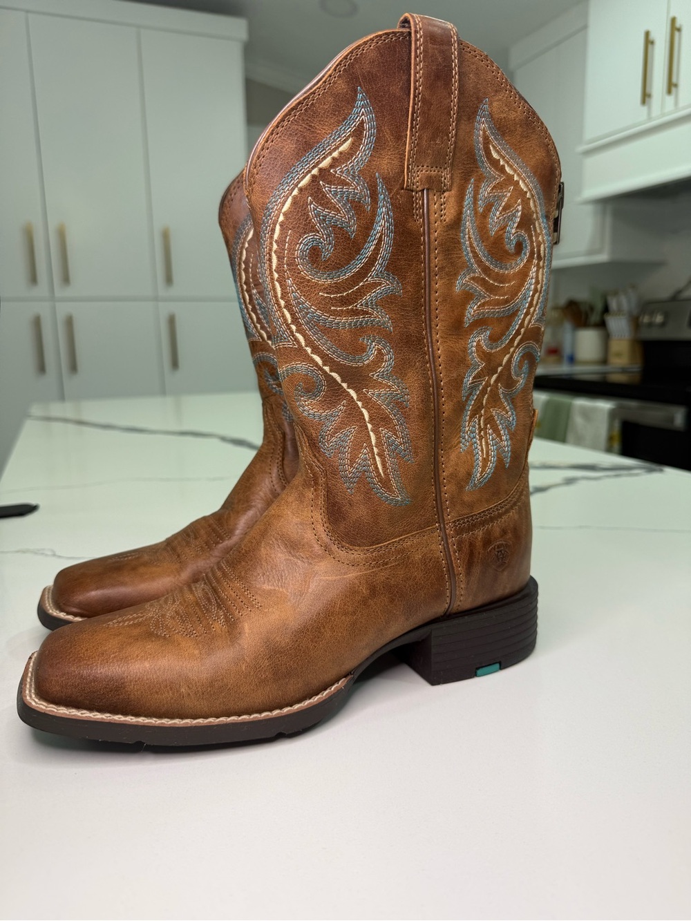 Ariat Women's Round Up Back Zip Western Boots 10044432 Desert Sand Size 7.5B